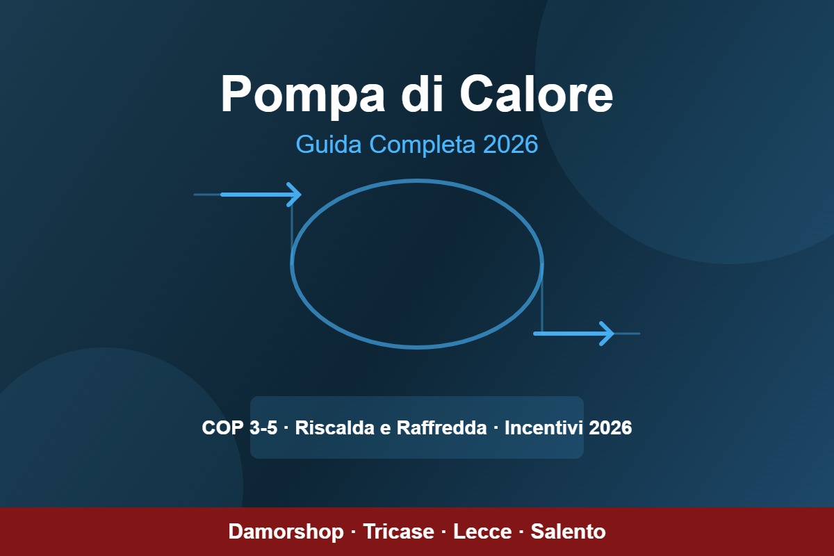 Schema pompa di calore aria acqua con ciclo termico – Damorshop Tricase Lecce Salento