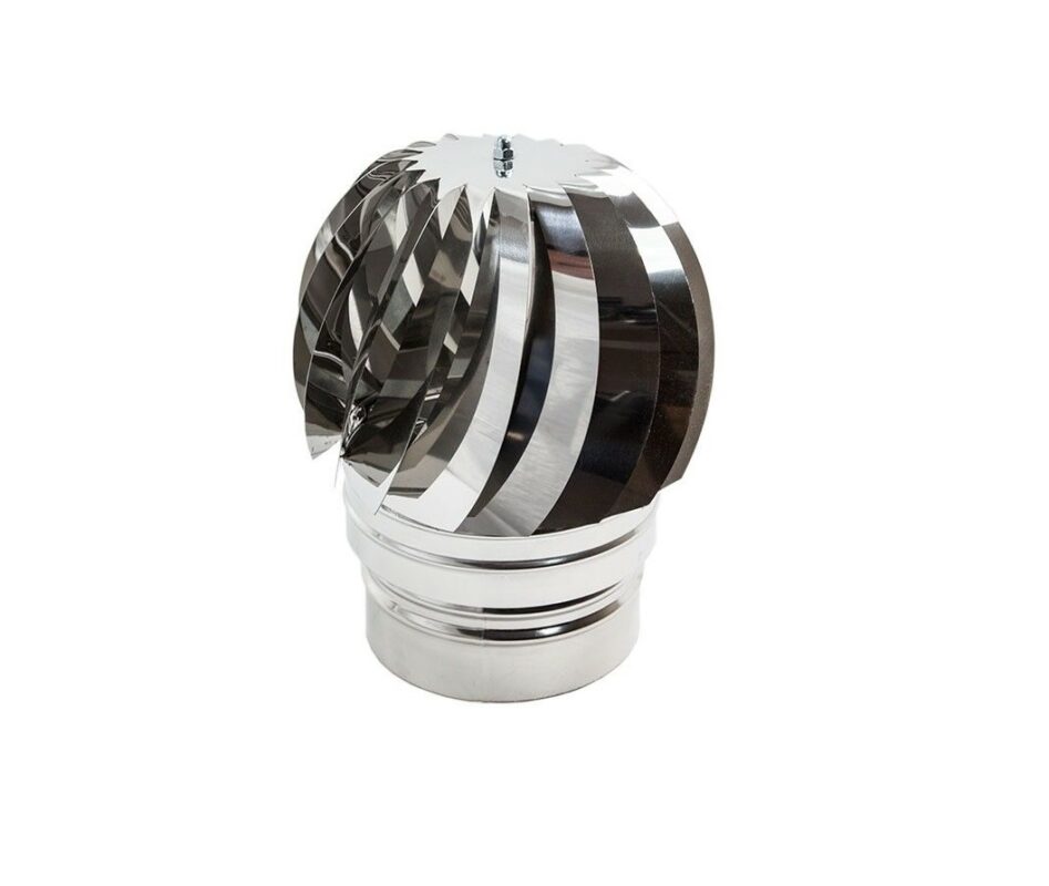 comignolo aspiratore eolico girevole canna fumaria base tonda inox