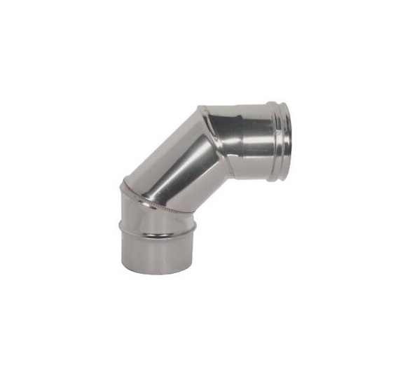 Curva 90° Canna Fumaria Monoparete Inox AISI 316